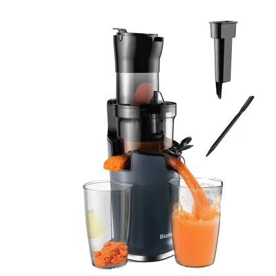Immagine prodotto di Spremiagrumi a freddo, estrattore a bassa velocità da 200 W, apertura di alimentazione da 78 mm, SJ-017, UE