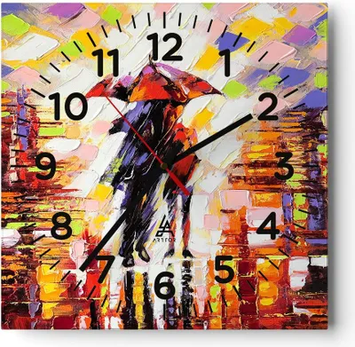 Produktbild von Wanduhr - Quadrat - Glasuhr - gehen liebhaber - 30x30cm - Schleichendes Uhrwerk - Lautlos - zum Aufhängen bereit - Dekoration Modern - Wanddekoration aus Glas - C4AC30x30-3527
