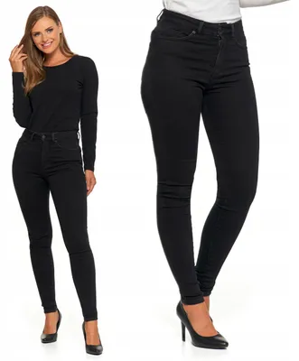 Produktbild von Moraj | Jeans - Größe 42 - Damenjeans Schwarz - Skinny Jeans - Baumwolle schwarze Jeans