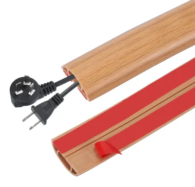 Bodenkabelkanal 3 m, selbstklebend, Gelb Eiche, Kabelkanal 1,4 cm