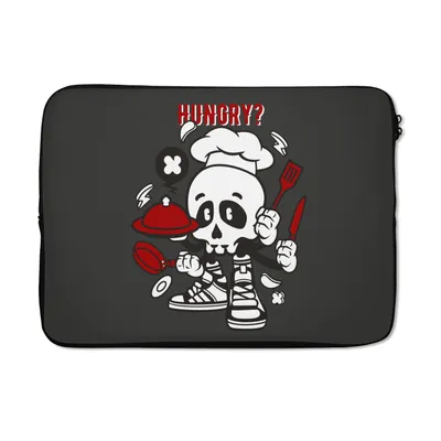 Produktbild von MuchoWow® Laptop Hülle 14 ZollTotenkopf - Küche - Vintage Laptoptasche - Laptoptasche - Stoßsicher - Schutzhaube