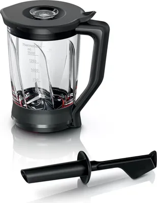 Produktbild von Bosch Mixer-Aufsatz MUZ9MX2, Füllmenge 2,3 L, ThermoSafe Glas, spülmaschinengeeignet, perfekt für Crushed-Ice und Smoothies, hitze- und kältebeständig, passend für OptiMUM und VitaPower Serie 4
