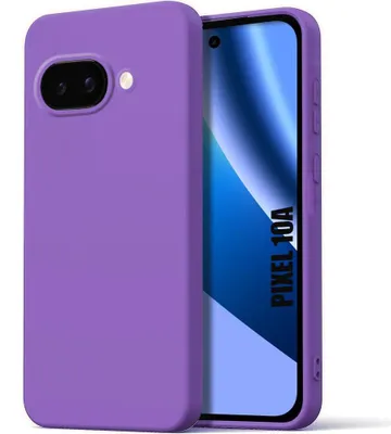 Image de Coque pour Google Pixel 10a, Silicone Liquide Slim Antidérapant Antichoc Anti-Rayures Violet