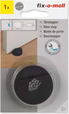 Produktbild von Türstopper schwarz 46 x 16 mm fix-o-moll