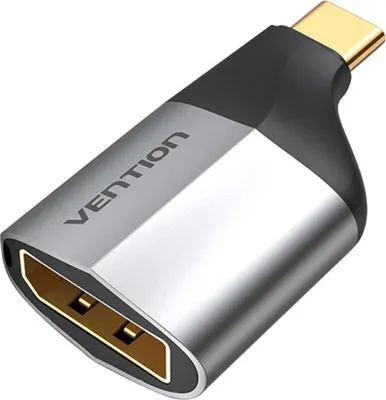 Produktbild von Vention TCCH0 Adapter USB-C Stecker auf DisplayPort Buchse 4K 60Hz in Schwarz