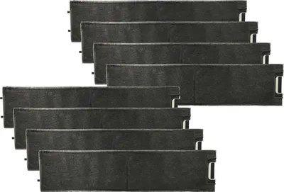 Produktbild von vhbw 8x Aktivkohlefilter kompatibel mit Miele DA 3466-60, DA 3461, DA 3462, DA 3460, DA 3460-60, DA 3466 Dunstabzugshaube - 49 x 11,3 x 2,8 cm