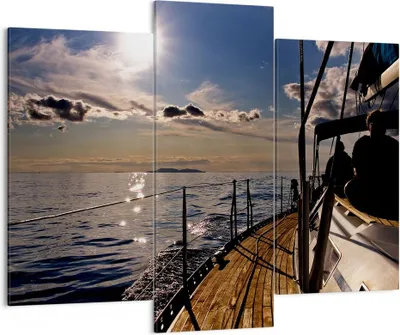Produktbild von Bild auf Leinwand - Leinwandbild - Kroatien Yacht Segeln Segelboot - 130x100cm - Wand Bild - Wanddeko - Leinwanddruck - Bilder - Kunstdruck - Leinwand bilder - Wandkunst - CB130x100-0426
