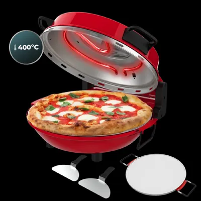 Produktbild von Cecotec Elektrischer Grillofen für Pizza Pizza&Co Mamma Mía Window. 1200W, Temperatur 400ºC, Timer 15m, Thermostat