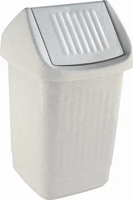 Produktbild von Mülleimer Schwingdeckel Abfalleimer Abfallbehälter Sammler Mülltonne Grau 50 Liter