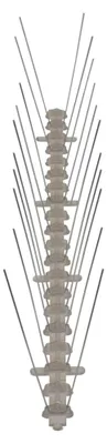 Produktbild von Vogelabwehr-Spikes Set - 6 Stück, Kunststoff und Edelstahl, 50 x 2,5 cm, wetterfest für Haus und Garten