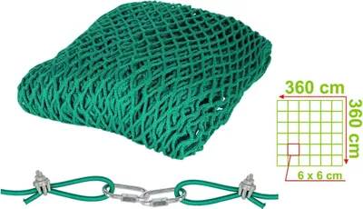 Produktbild von AVERDE Futtersparnetz Heunetz 3,6 x 3,6 m, HD, 6 cm Maschenweite