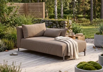 Produktbild von Kaiser Möbel Chaiselongue für Terrasse und Garten, Stoff Sunlight, Toffee, Rechts, SUNMEE