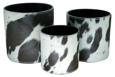 Imagen del producto de Macetas Mars & More con diseño de vaca, color y blanco (juego de 3)