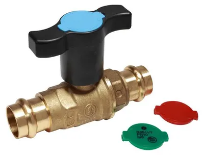 Produktbild von Giacomini Kugelhahn 15mm R851VY  mit Pressanschluss und Flügelgriff