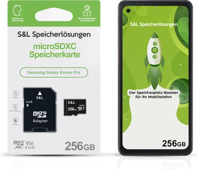 Produktbild von microSD Speicherkarte S&L für Samsung Galaxy Xcover Pro - Speicherkapazität: 256 GB
