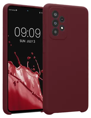 Produktbild von kwmobile Hülle kompatibel mit Samsung Galaxy A52 / A52 5G / A52s 5G - Hülle Silikon gummiert - Handyhülle - Handy Case in Bordeaux Violett