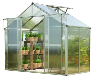 Zdjęcie produktu dla GFP szklarnia Topas 2 rama aluminiowa 225x133 cm - płytami poliwęglanowymi ok. 6 mm