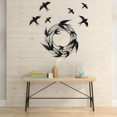 Immagine prodotto di Wallity, Migration - 2, Accessorio decorativo in metallo, 100 % METALLO (spessore: 0,8 mm), Multicolore, 79 x 8 x 79 cm