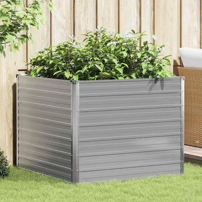 Produktbild von vidaXL Hochbeet 100 x 100 x 77 cm Verzinkter Stahl Grau