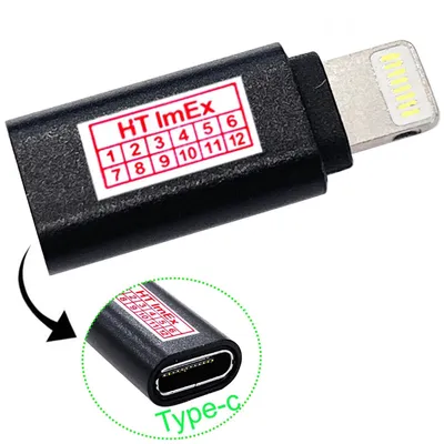 Produktbild von 8-pin iphone stecker auf USB C Buchse Adapter kompatibel mit iPhone iPad Laden