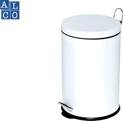 Produktbild von Alco Tretabfalleimer Stahl kunststoffbeschichtet 20l weiß