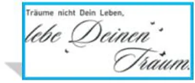 Produktbild von Wandtattoo Spruch Lebe Deinen Traum