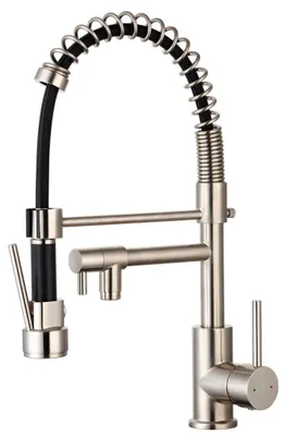 Image de Logus mitigeur évier à douchette mobile façon inox Essebagno