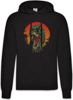 Produktbild von Urban Backwoods Zombie Rex, Herren Hoodie, Farbe: Schwarz, Größe: XL