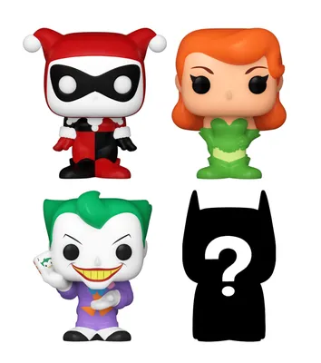 Produktbild von DC Batman Harley Quinn Poison Ivy The Joker 4er Pack - Bitty Pop! Funko