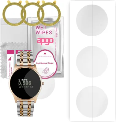 Produktbild von apgo 3 Stück Schutzfolie, klar, kompatibel mit X-Watch JOLI XW PRO women Smartwatch, Hydrogel Displayschutzfolie mit Positionierhilfe, Displayfolie, robust und kratzfest