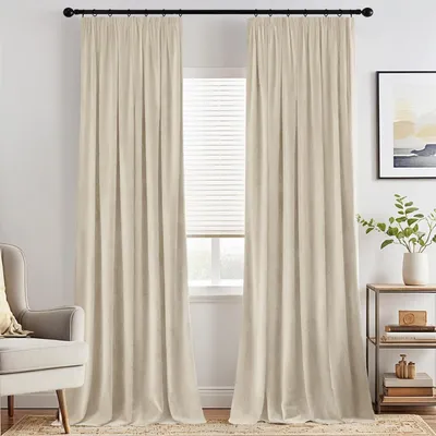 Immagine prodotto di Set di 2 tende in velluto con balze, dimensioni 140 x 225 cm