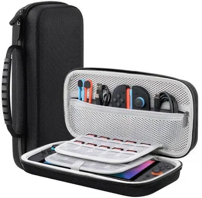 Produktbild von Schutzhülle/Tragetasche für Switch 2, eine praktische Reise-Tasche für die Spielkonsole und Zubehör.