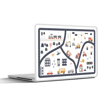 Produktbild von MuchoWow® Laptop Aufkleber Sticker Cover Auto - Kinder - Gebäude 36.5x27.5 cm - Laptop-Sticker
