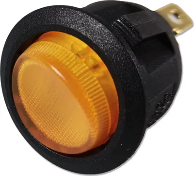 Produktbild von Wippschalter | 12V | 20A | Gelb | Rund | beleuchtet | Ø20,2mm