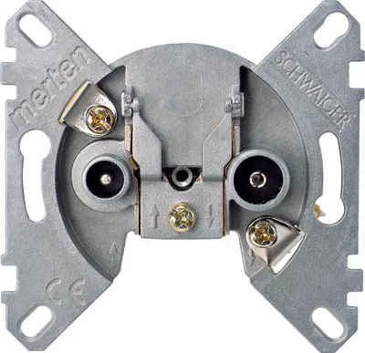 Produktbild von Merten BK-/Sat-Antennen- 466098 Durchgangsdose 2fach