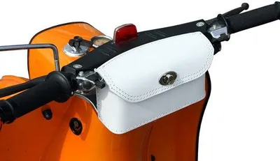 Obrázek produktu pro Bílá kožená rukojeť řídítek pro jízdní kolo, vhodná pro modely KR50 a KR51