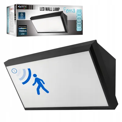 Zdjęcie produktu dla Oprawa LED Ferra 12W IP65 z czujnikiem ruchu