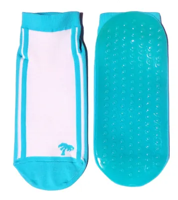 Produktbild von Kinder ABS-Strandsocken mit Polyester Palmen Türkis Größe 39-42