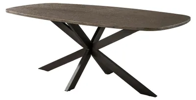 Immagine prodotto di Tavolo da pranzo FURNLUX Bronvik Bronzo e Nero 215 cm / Colore principale: marrone / Dimensioni: 215 x 77 x 105 cm