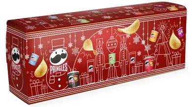 Produktbild von Pringles Adventskalender Rot – 24 Mini-Dosen, 6 Sorten