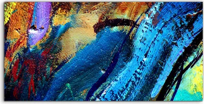 Produktbild von Coloray Acrylbild 140x70  Wandbild Acrylbilder Kunst abstrakte chaotische Malerei