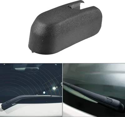 Image de Arrière Pare-brise Essuie-glace Bras Couvercle Capuchon pour Mazda 3 - 1 pcs Noir