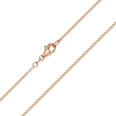 Produktbild von MATERIA Rosegold Ankerkette 925 Sterling Silber - 1,2mm Halskette in 30 40 45 50 60 70 80cm verfügbar K53