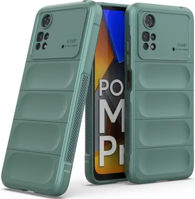 Produktbild von Xiaomi Poco M4 Pro 4G Hülle, Weich TPU Silikon Stossfest Anti-rutsch Schutzhülle für Xiaomi Poco M4 Pro 4G Grün