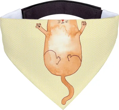 Produktbild von Mr. & Mrs. Panda Hunde Halstuch Katze Umarmen - Gelb Pastell - Geschenk, Cats, Tuch, Hund, Hundehalstuch, Katzen, Für, Cat