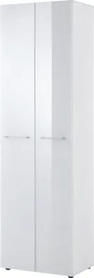 Produktbild von Germania Garderobenschrank "GW-SCALEA" in Weiß, mit Glasfront, 59 x 197 x 40 cm (BxHxT), 3764-84