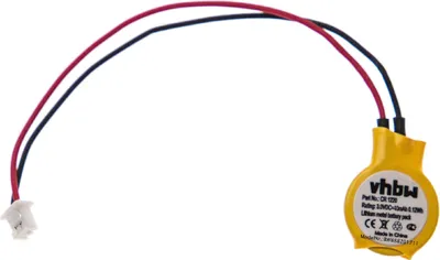 Produktbild von vhbw Universal BIOS-Batterie für diverse Notebook Modellen (40 mAh, 3 V, Li-Mn)