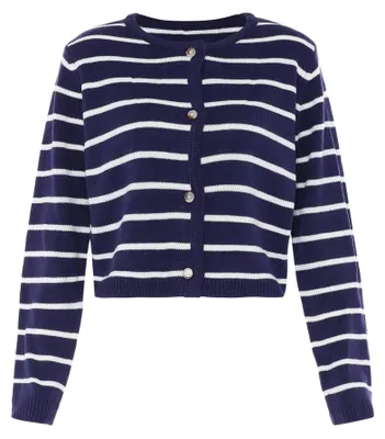 Produktbild von Mutha Damen Cardigan - dunkelblau-weiße Streifen Mutha Damen Cardigan - dunkelblau-weiße Streifen, XS/S