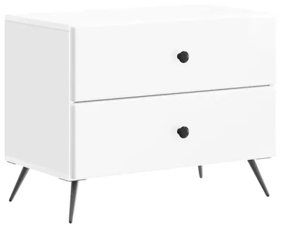 Image de Cabinet de chevet Blanc brillant 62 x 34,5 x 47,5 cm