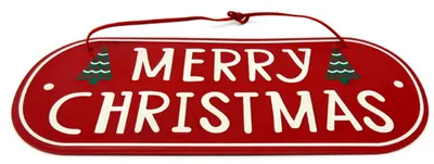 Image de Décoration de porte de Noël - Fer - Joyeux Noël - 30 x 24 cm